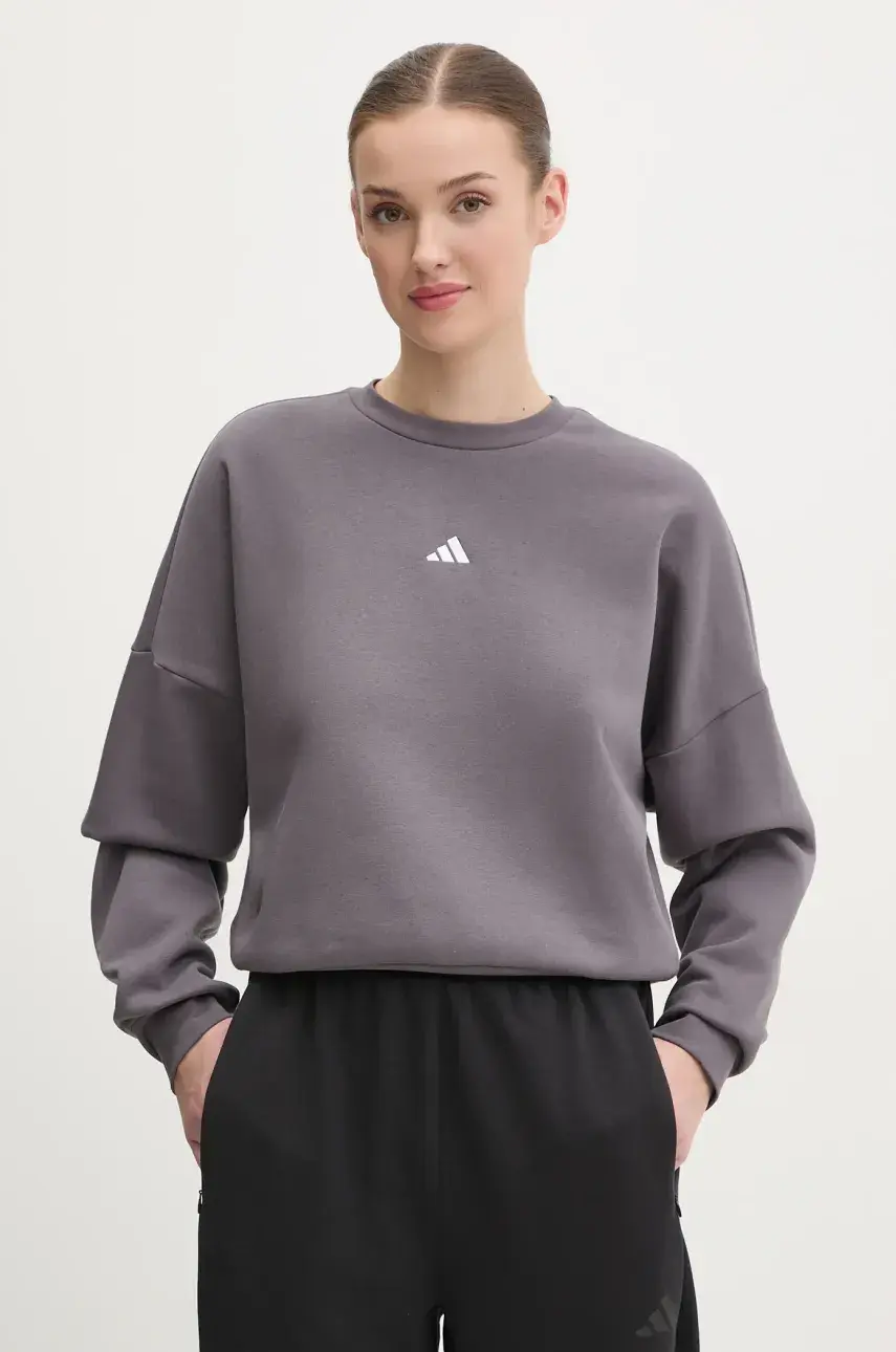 Mikina adidas Essentials dámska, fialová farba, jednofarebná, JI6067