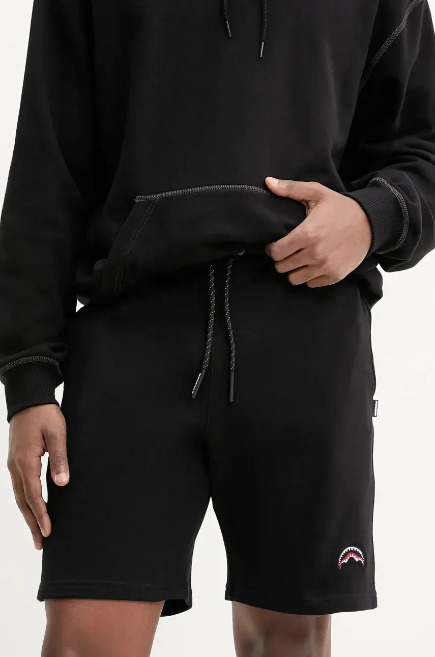 Bavlnené šortky Sprayground pánske, čierna farba, SP141BLK