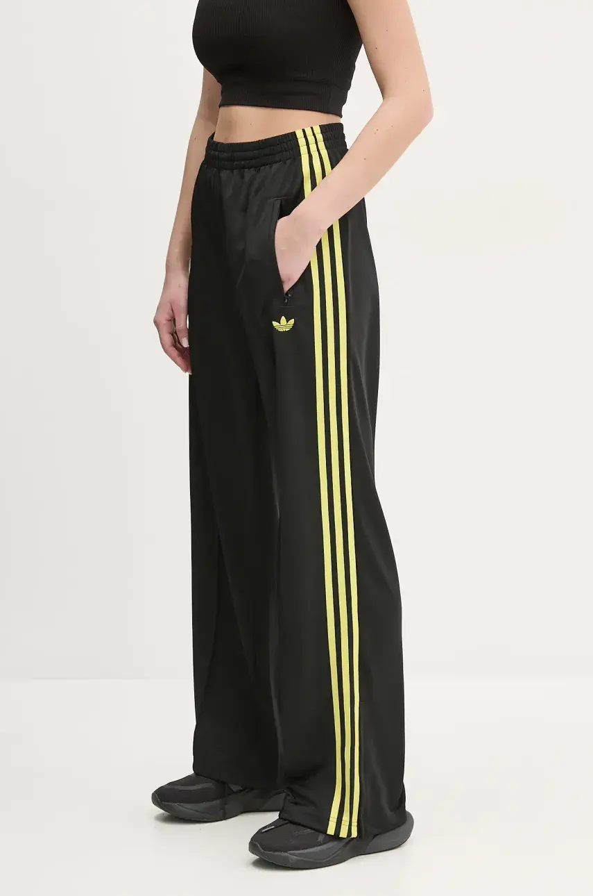 Tepláky adidas Originals Firebird dámske, čierna farba, s nášivkou, JP2310