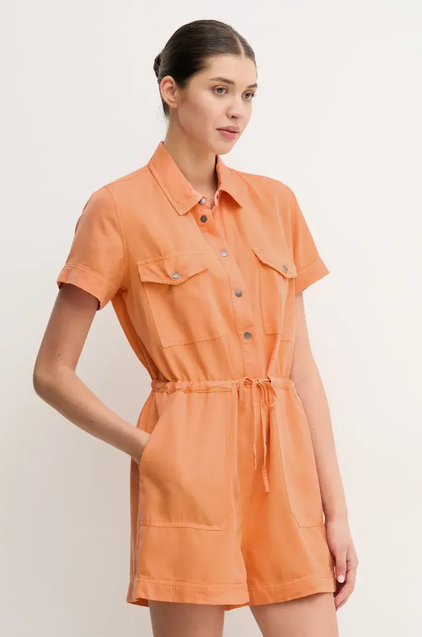 Overal Pepe Jeans EDMEE oranžová farba, s golierom, PL230511