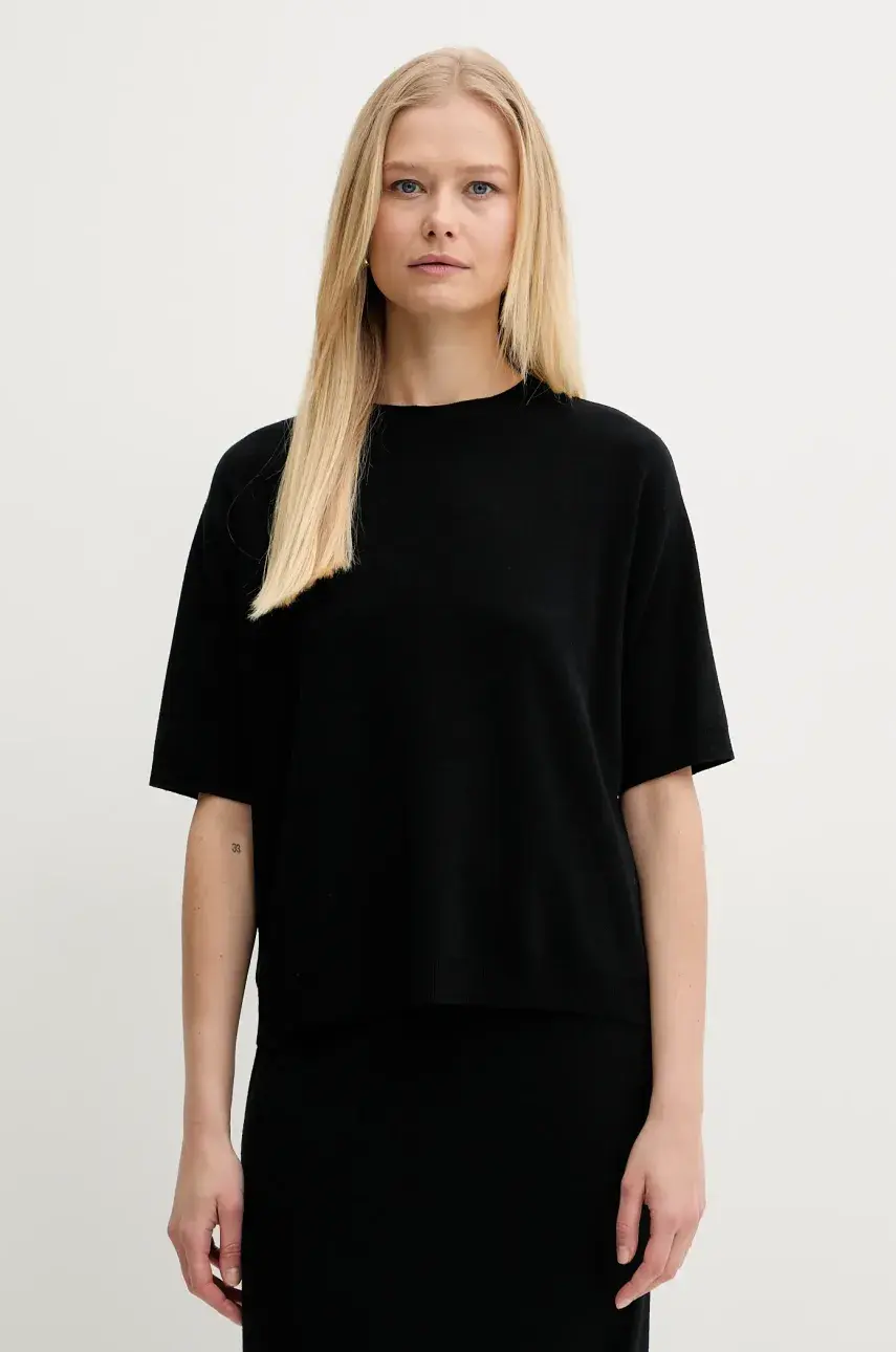 Sveter Weekend Max Mara dámske, čierna farba, tenký, 2515361171600