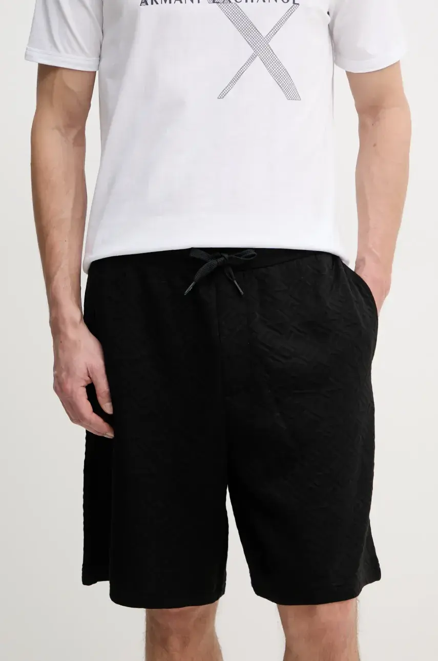 Šortky Armani Exchange pánske, čierna farba, XM000476 AF13037