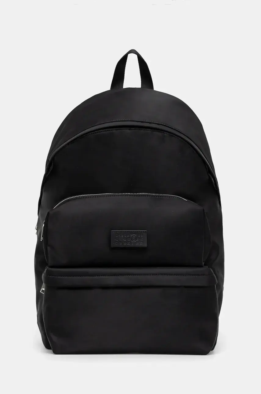 Ruksak MM6 Maison Margiela dámsky, čierna farba, veľký, jednofarebný, SB5WA0006.P6416