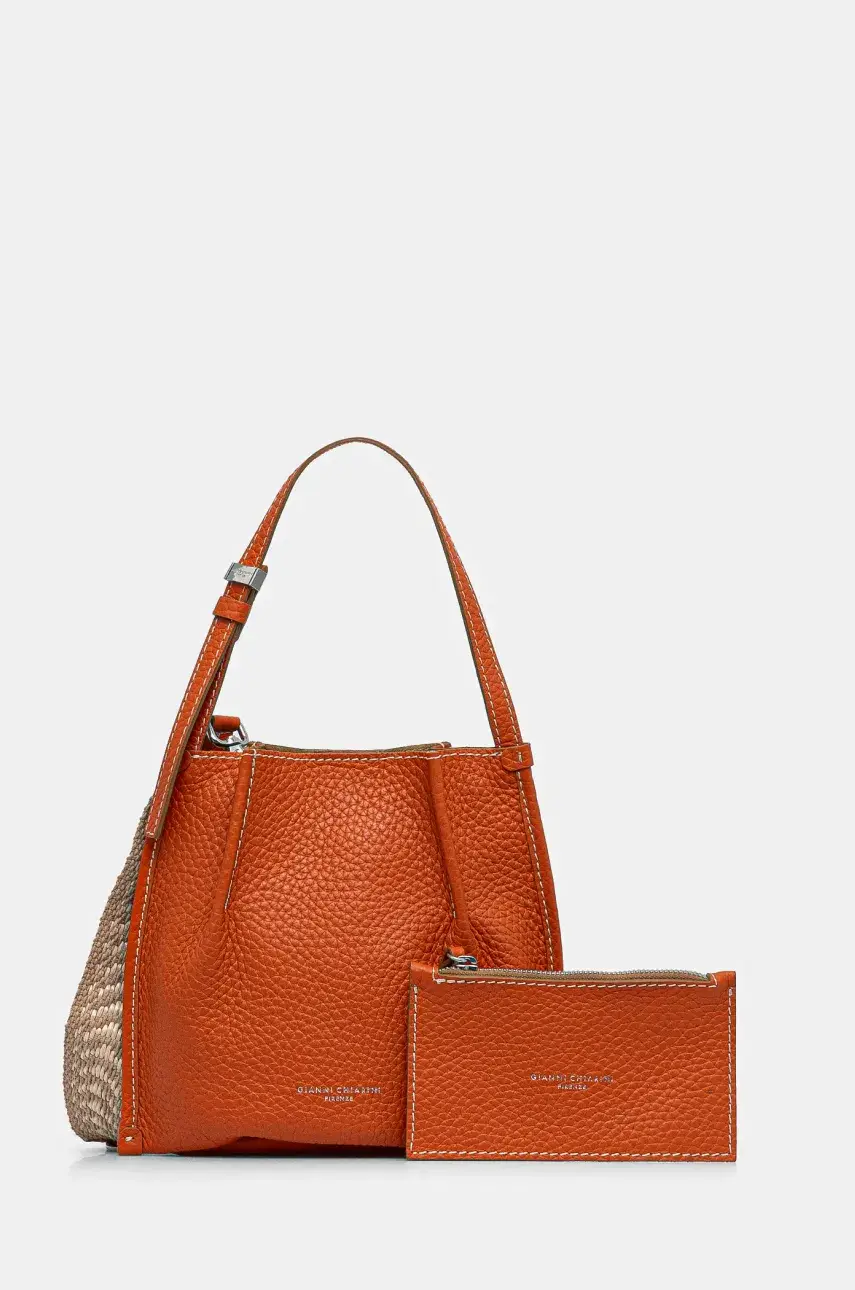 Kožená kabelka Gianni Chiarini DORY oranžová farba, BS 11635 RNGDBL-NAETN