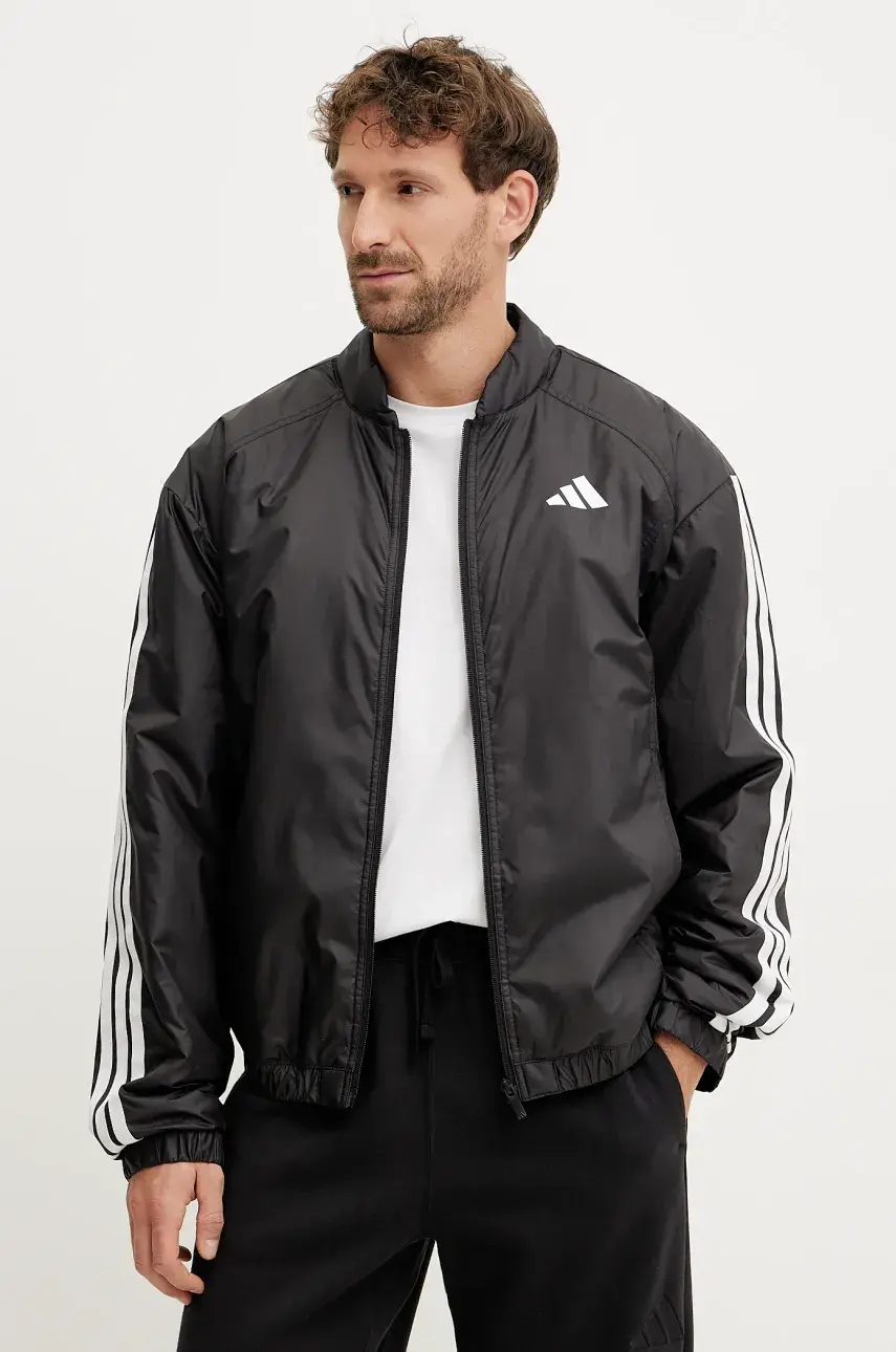 Bunda adidas Essential čierna farba, prechodná, JD1294
