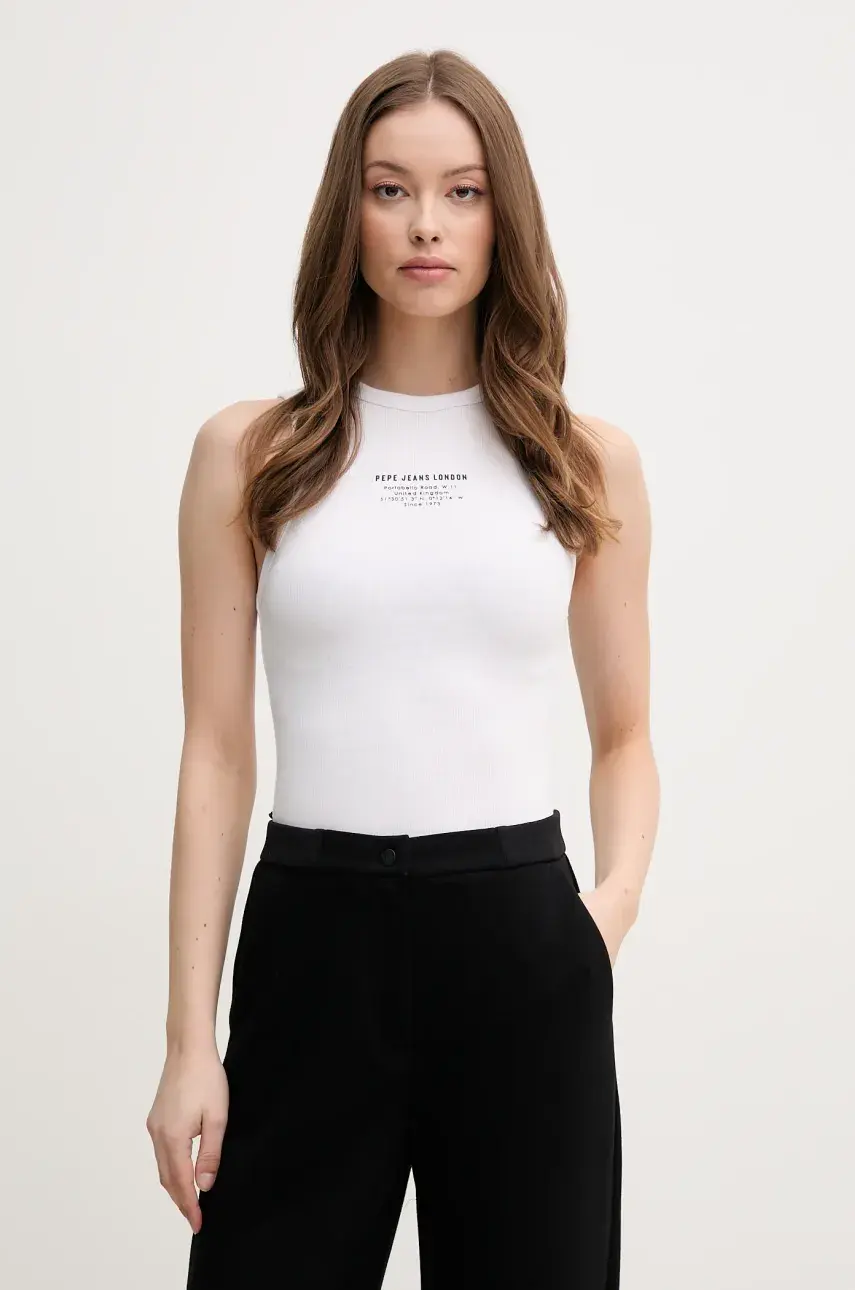 Top Pepe Jeans VIV biela farba, PL506032