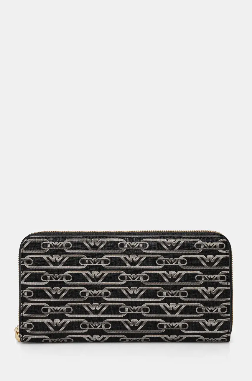 Peňaženka Emporio Armani dámska, čierna farba, EW000366 AF11951
