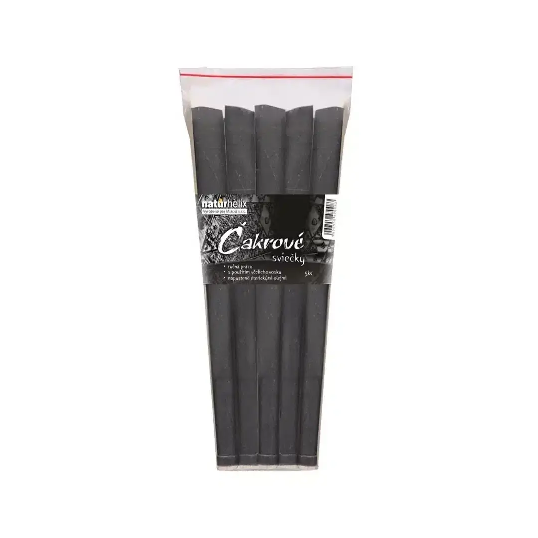 NaturheliX® Čakrové sviečky Čierne (set5)