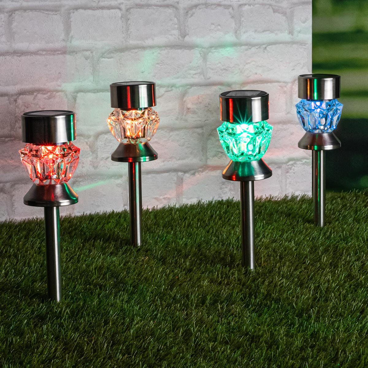 Haushalt international LED Solární lampa měnicí barvu, 4 ks