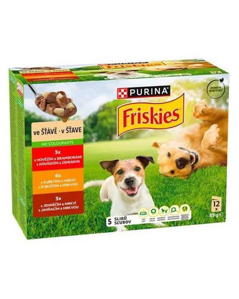 Friskies dog Adult Multipack hovädzie&kura&jahňa v šťave kapsička pre psy 12x85g