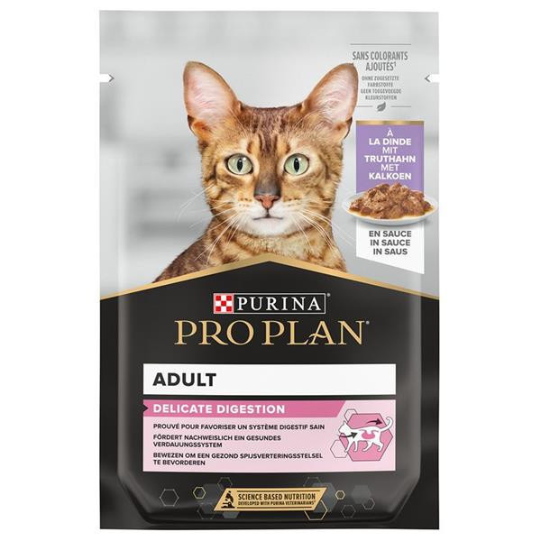 ProPlan MO Cat Adult delicate jemná pena s vysokým obsahom morky kapsička pre mačky 24x85g