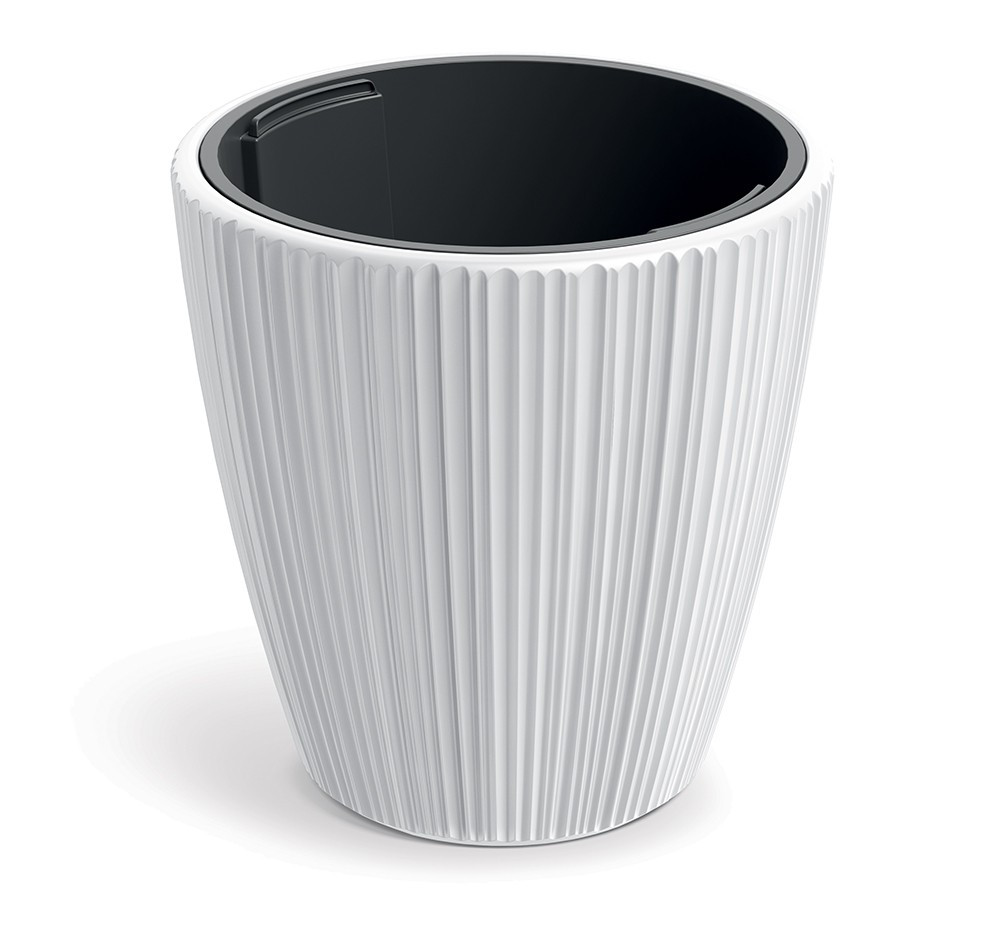 Plastový květináč OROS bílý matný