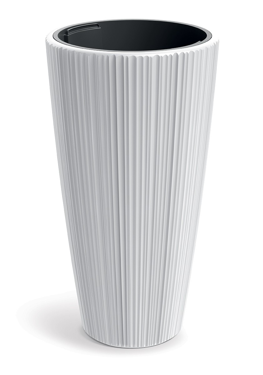 Plastový květináč OROS 39 cm bílý matný