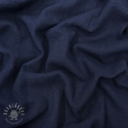 Bavlnená látka SLUB WASHED navy