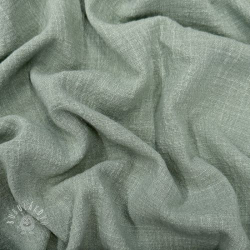 Bavlnená látka SLUB WASHED old green