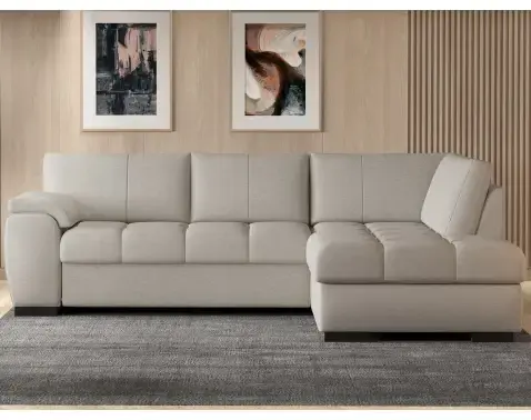 Rohová sedacia súprava Tokio, šedo-béžová látka, pravý roh%