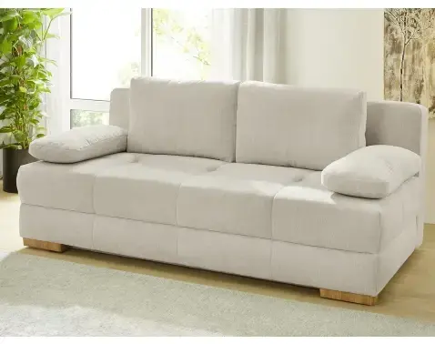 Rozkladacia pohovka na spanie Calli, béžová látka%