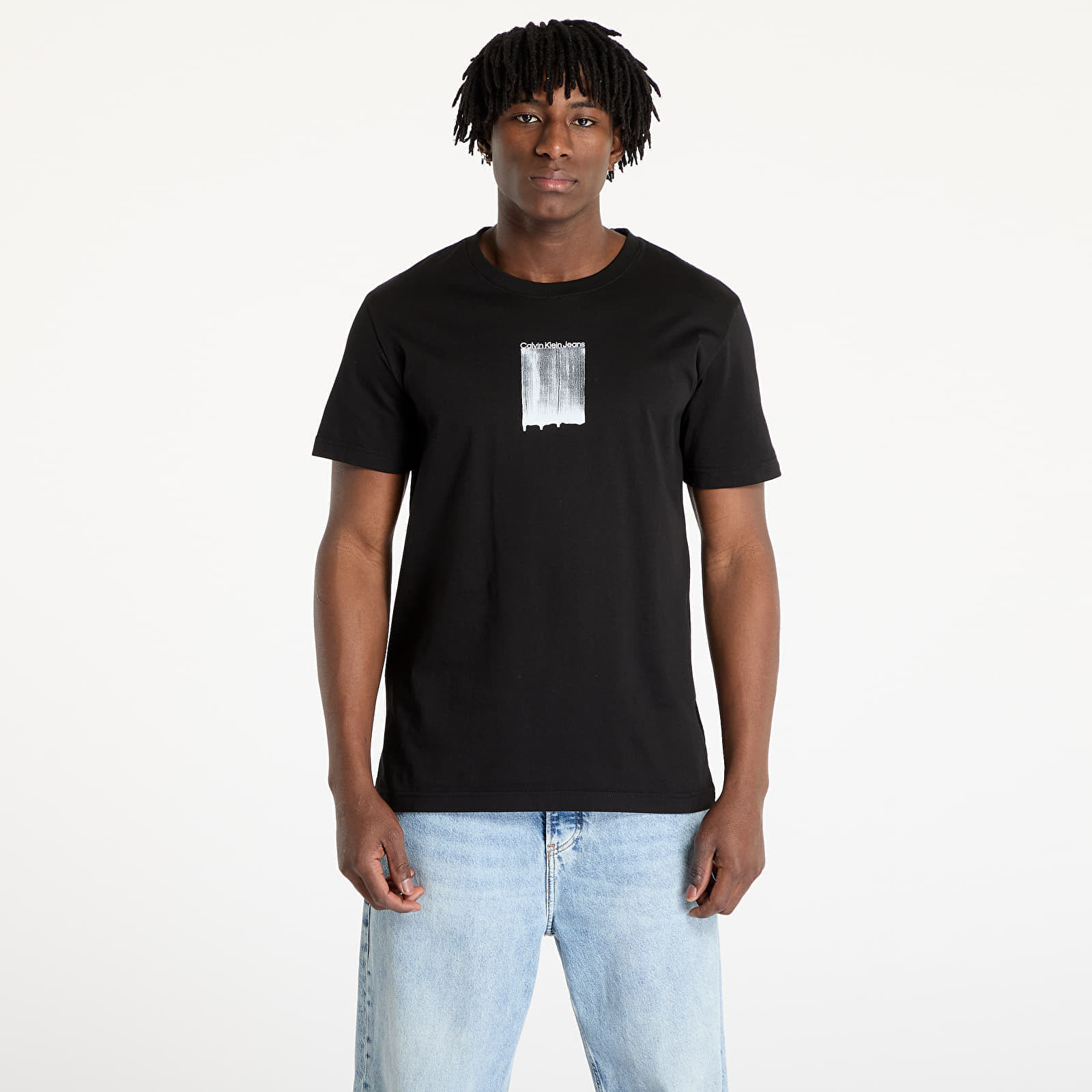 Tričko Calvin Klein Jeans Brush Stroke Graphic Tee Black L
