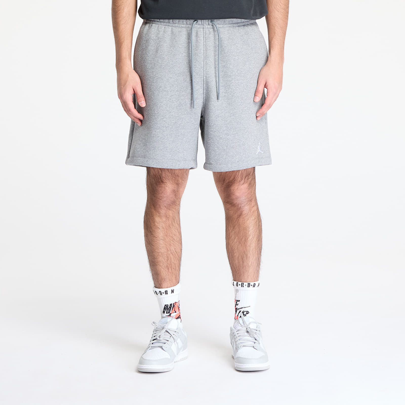 Jordan Brooklyn Fleece Men's Shorts Carbon Heather/ White XL
