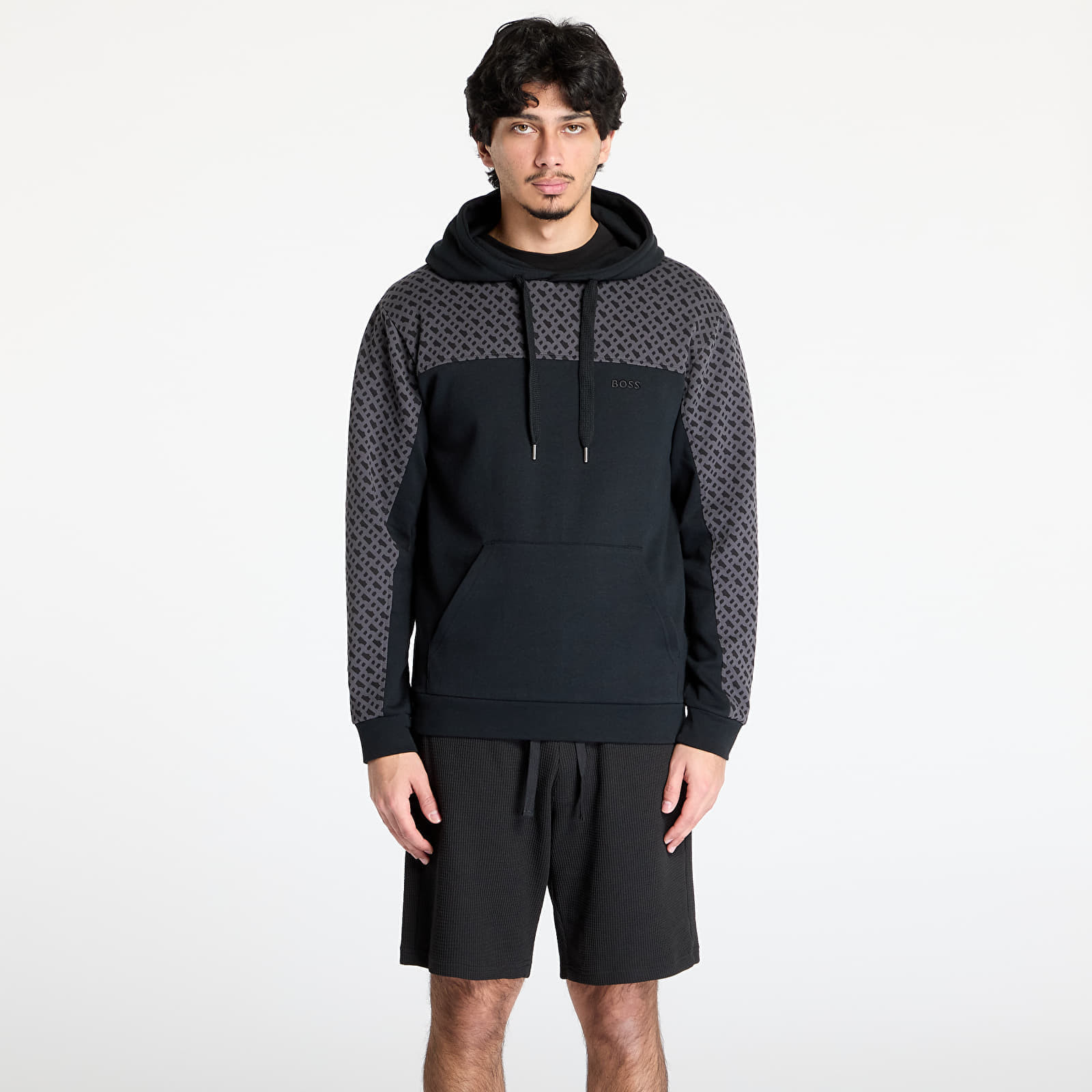 Mikina Hugo Boss Luke Hoodie Black S