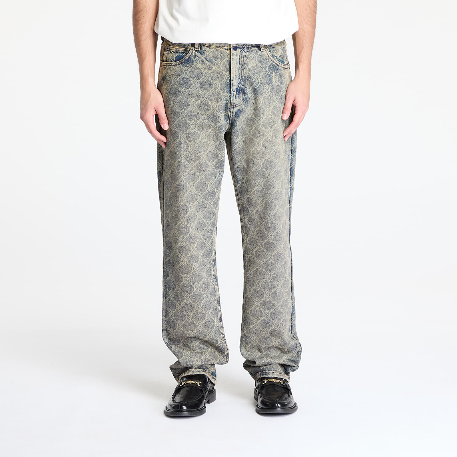 Kalhoty Daily Paper Shield Laser Washed Jeans Blue M