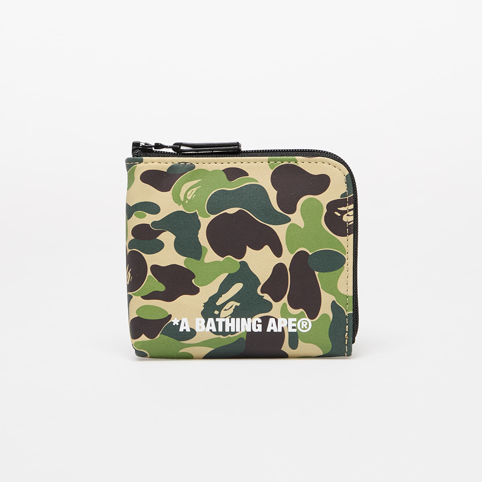 Peňaženka A BATHING APE Abc Camo Pu Leather Mini Zipped Wallet M Green Universal