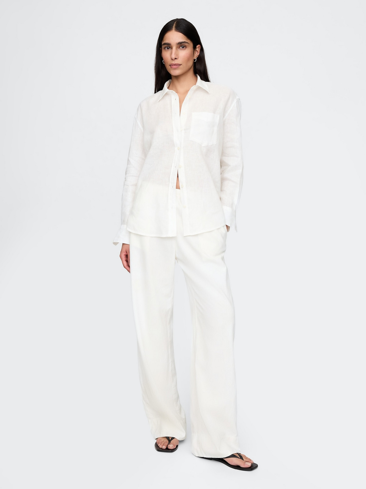 GAP Linen Trousers Wide - Women's