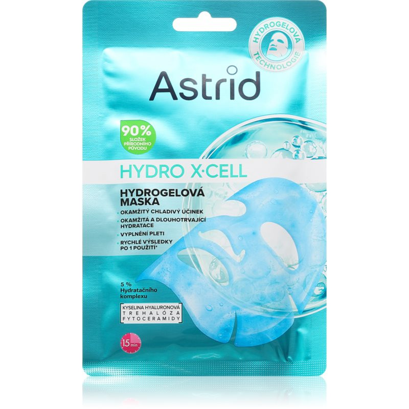 Astrid Hydro X-Cell hydrogélová maska pre vyhladenie pleti a zmenšenie viditeľnosti vrások 1 ks