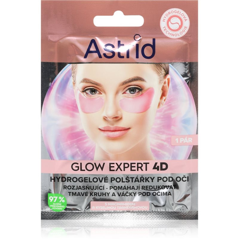 Astrid Glow Expert očná maska proti vráskam, vačkom a tmavým kruhom 2 ks