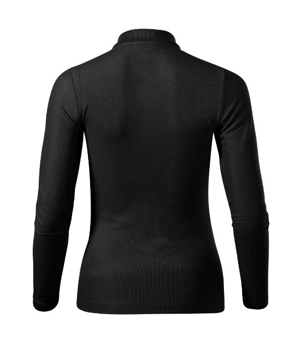 Polokošeľa Pique Polo LS čierna XL