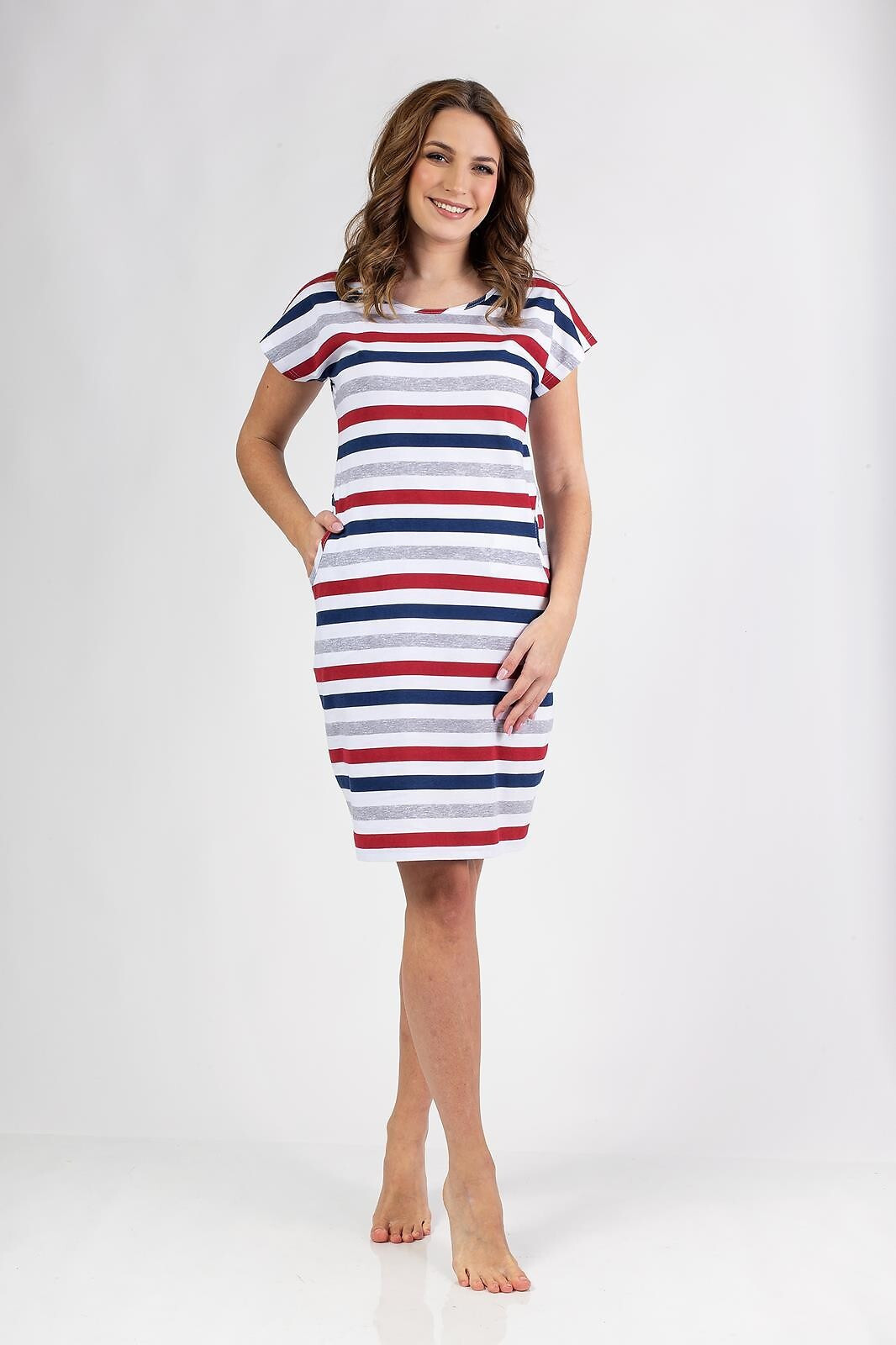 Košeľa Regina 146 kr/r 2XL W25 ženy béžovo-červené XXL
