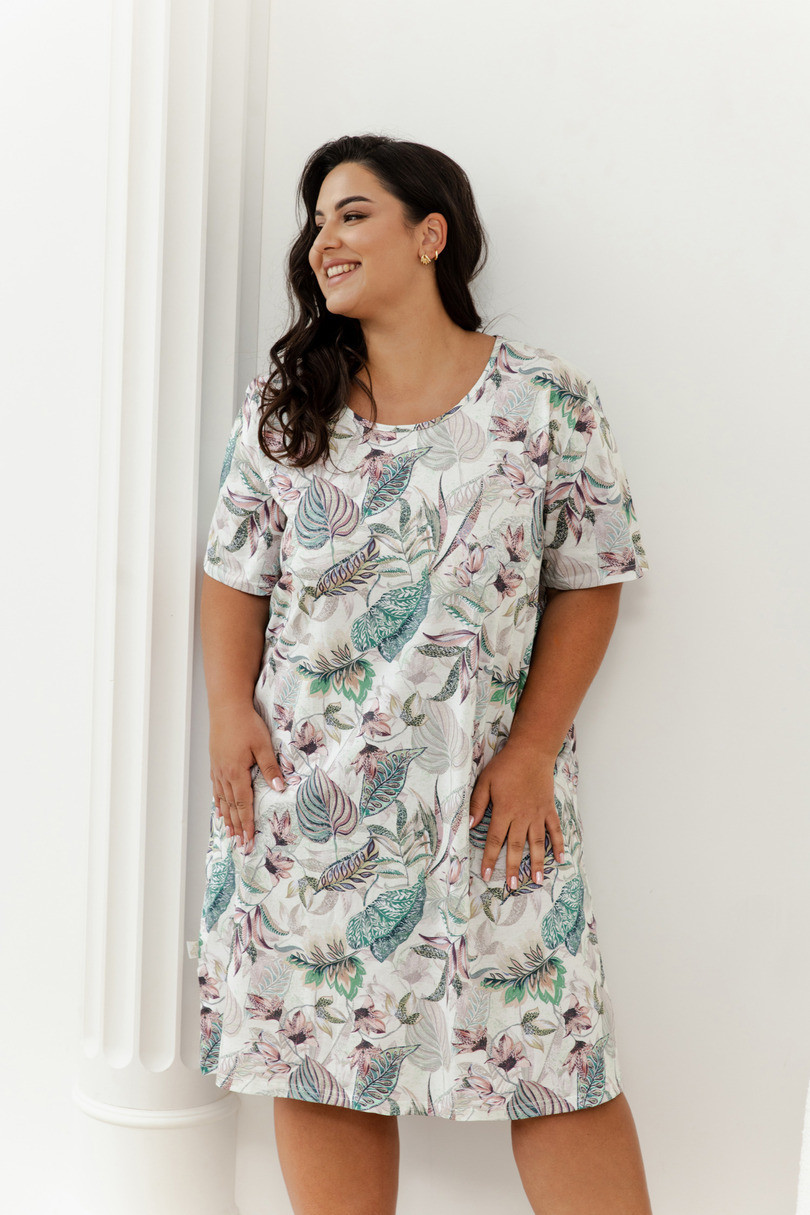 Košeľa Taro Renny 3371 cr/r 2XL-3XL W25 ženy exotické listy XXL