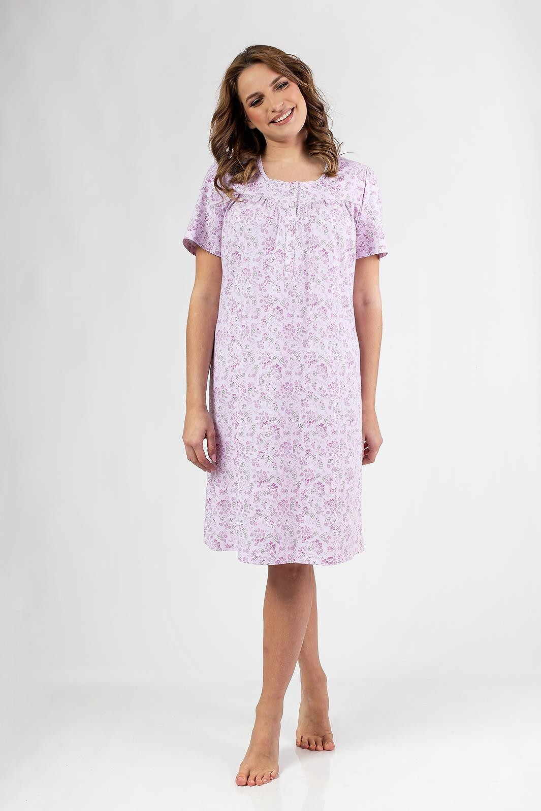 Košeľa Regina 014 kr/r M-XL W25 ženy modrá L
