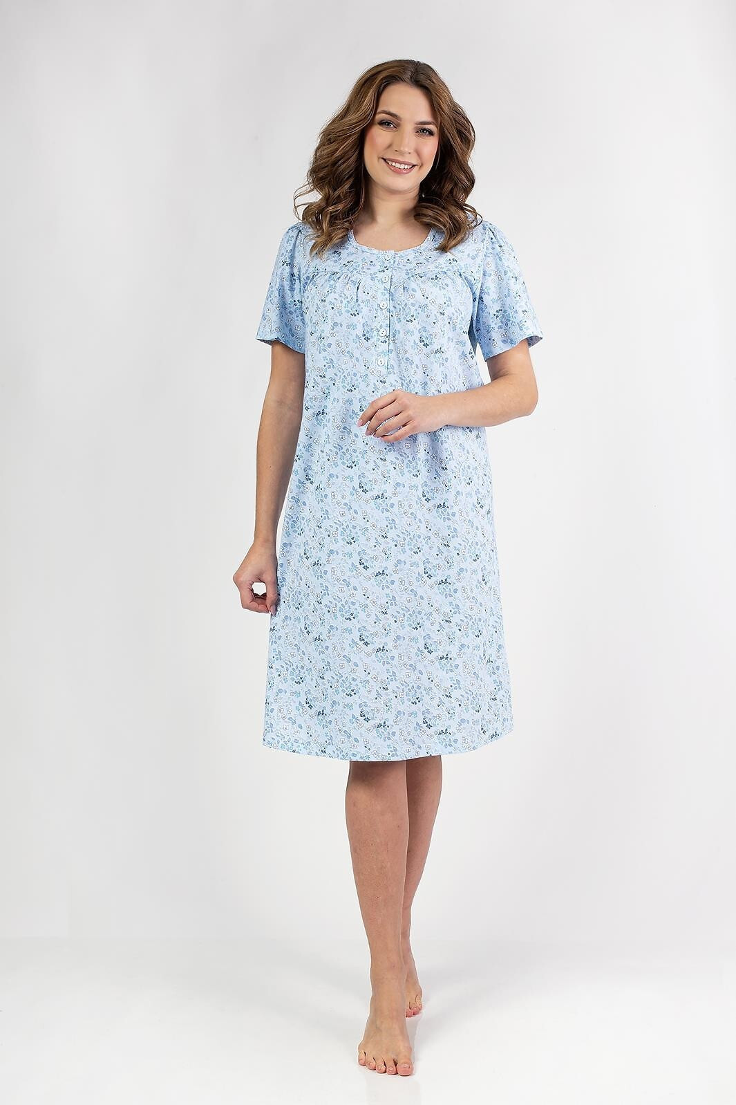 Košeľa Regina 014 kr/r 2XL-3XL W25 ženy modrá 3xl
