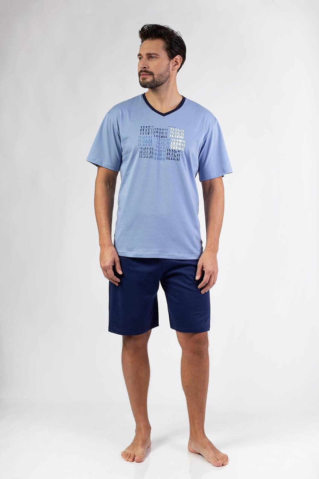 Regina 480 kr/r 2XL-3XL W25 pánske pyžamo lehká melanž XXL