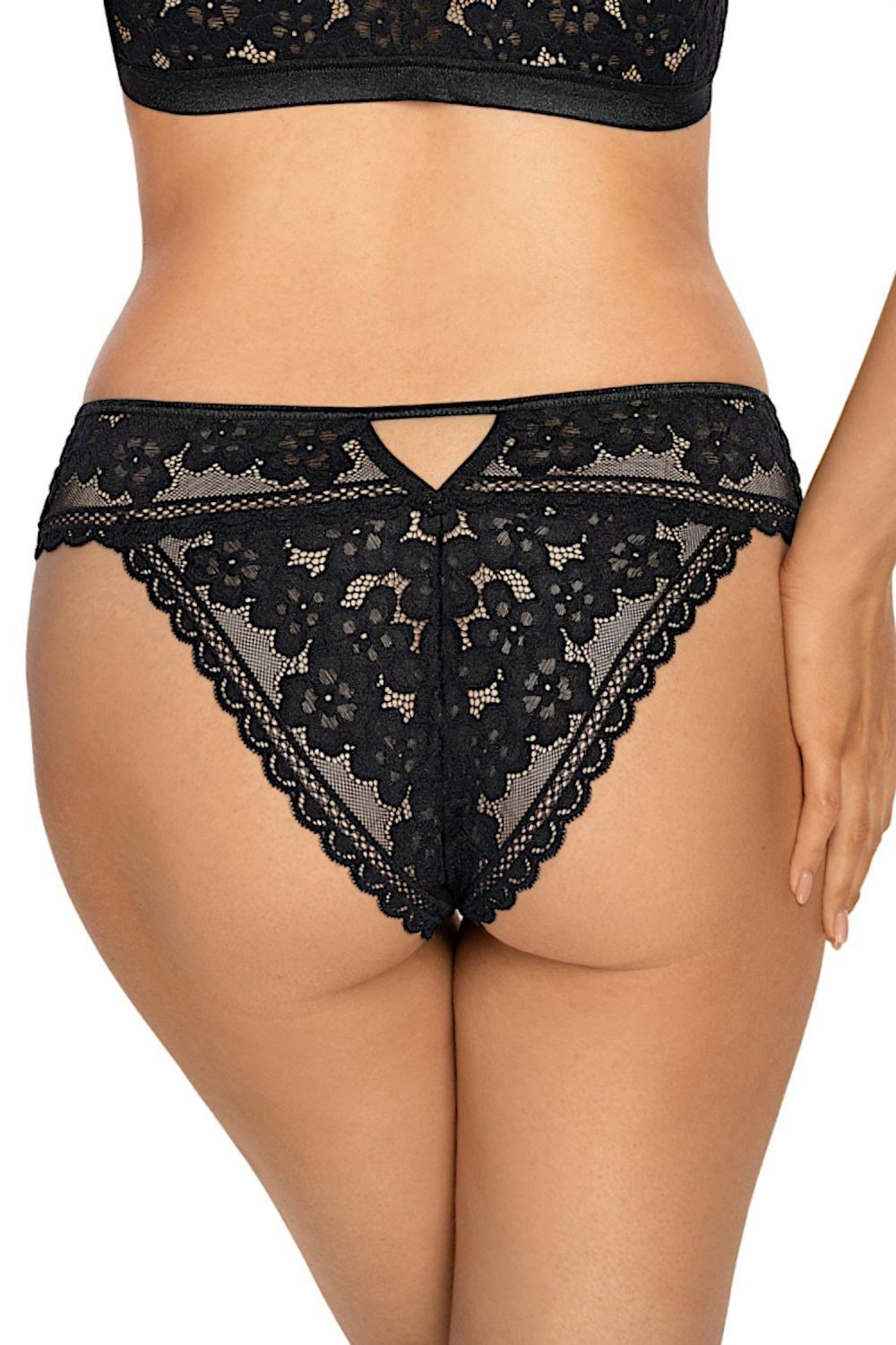 Dámske brazilky Gizela black - PINK černá S