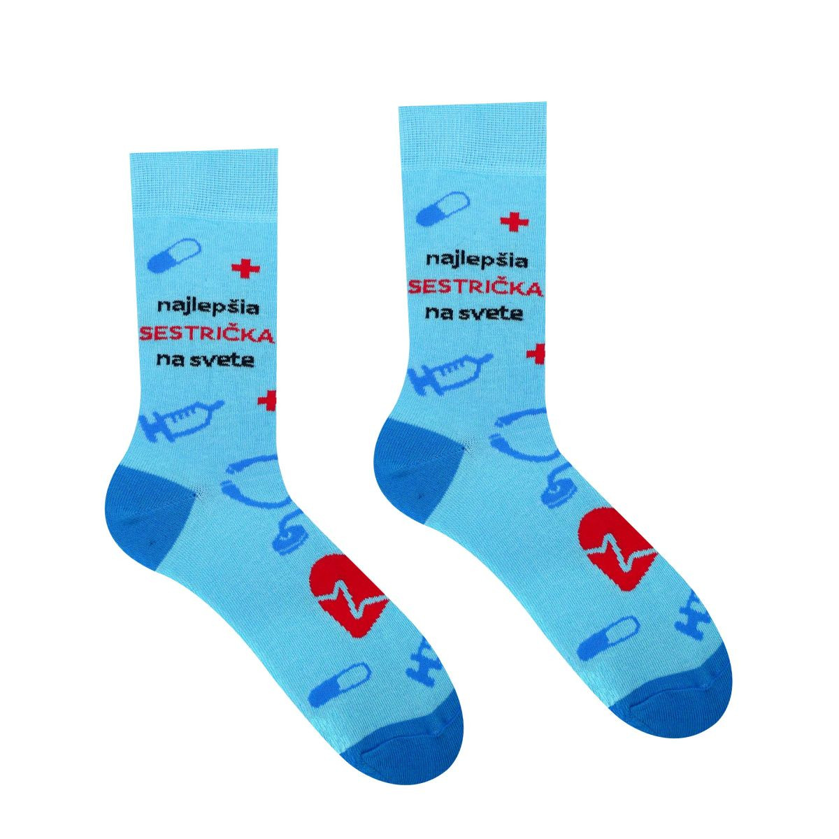 Ponožky Hesty Najlepšia sestrička na svete - modré-čierne, 36-40