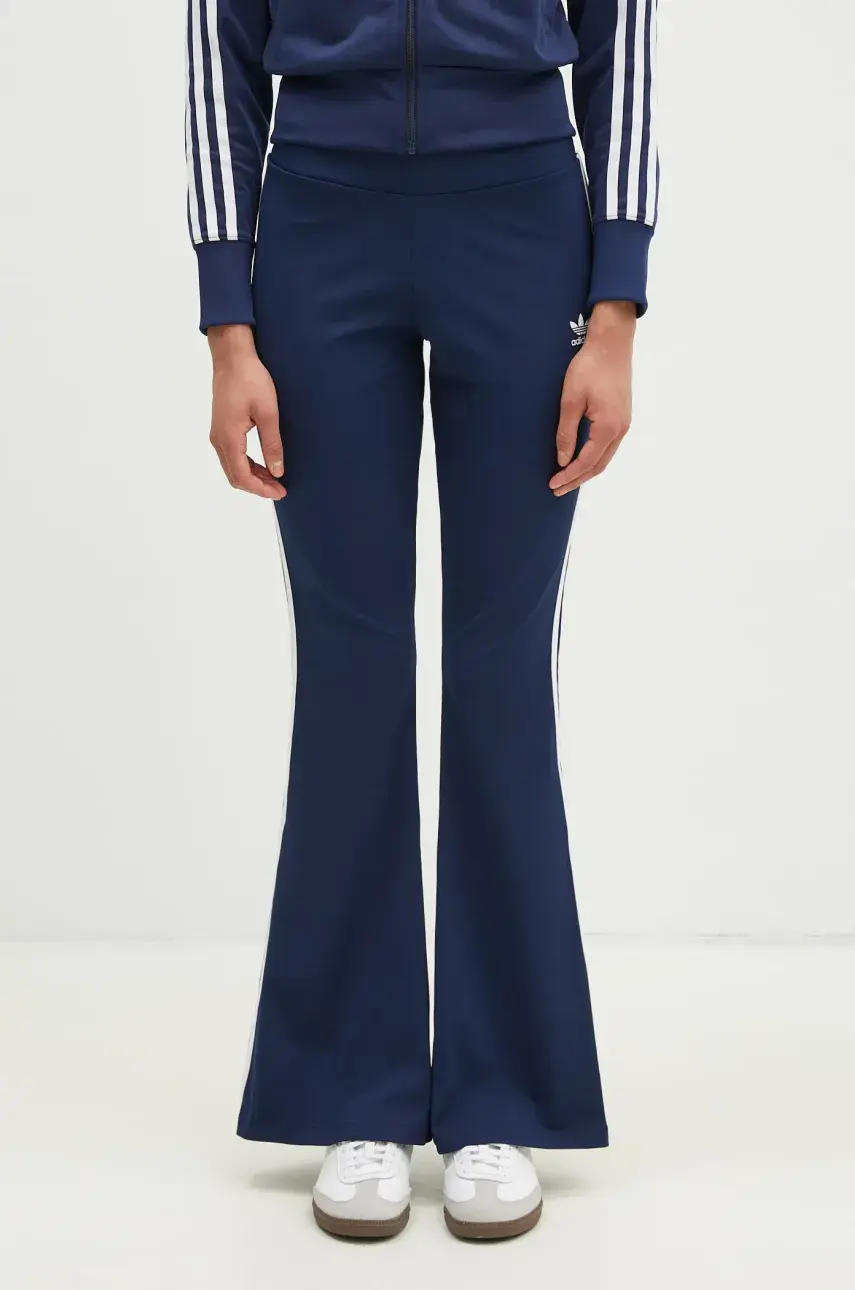 Tepláky adidas Originals Flared Leggings tmavomodrá farba, vzorované, JD4602