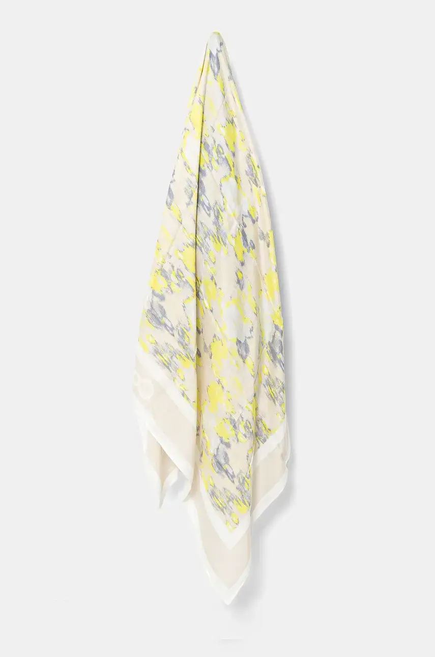 Šatka Calvin Klein dámska, béžová farba, vzorovaná, K60K612973