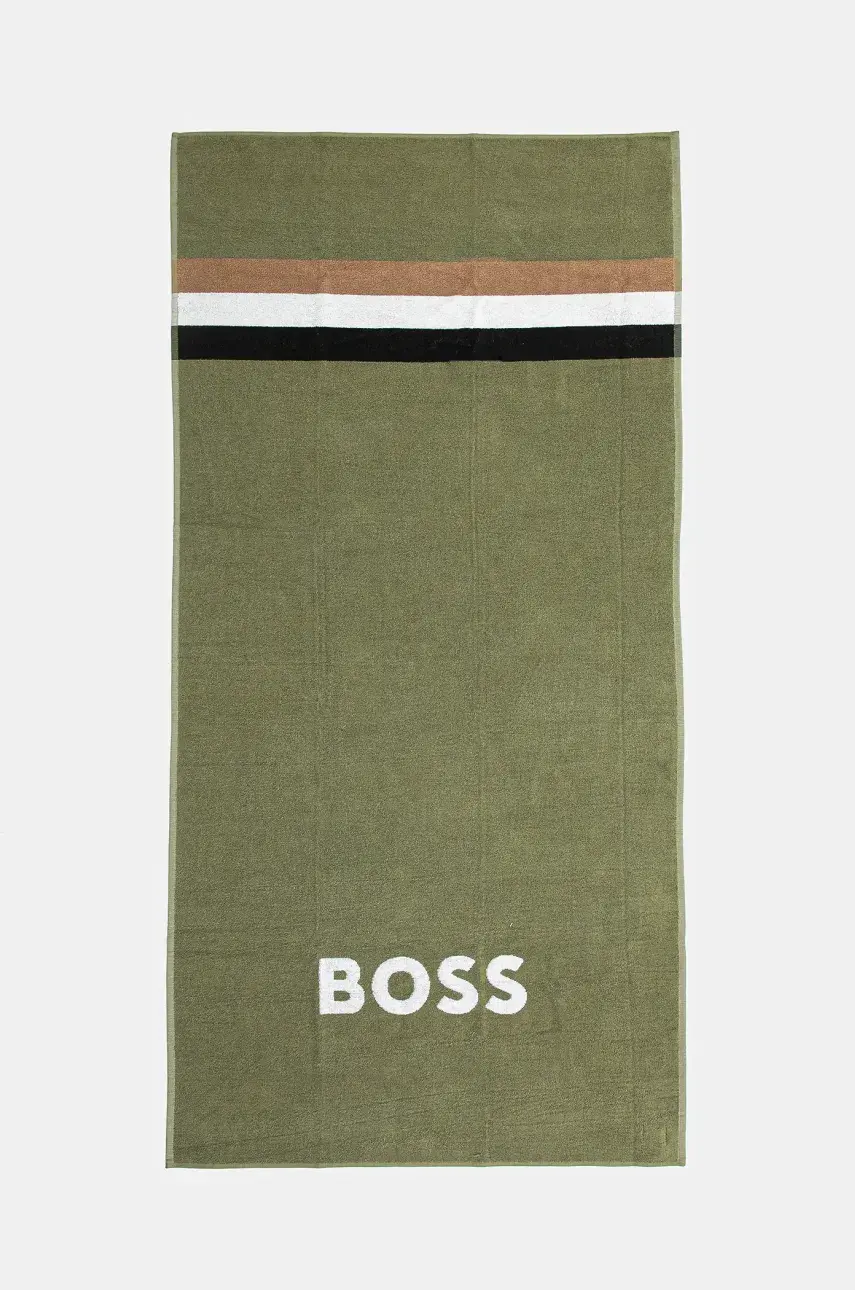 Bavlnený uterák BOSS zelená farba, 50540419