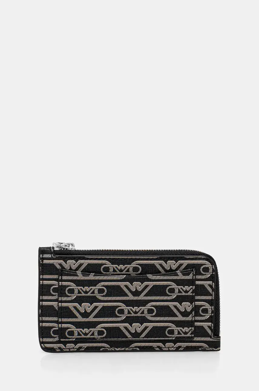 Peňaženka Emporio Armani dámska, čierna farba, EW000367 AF11951