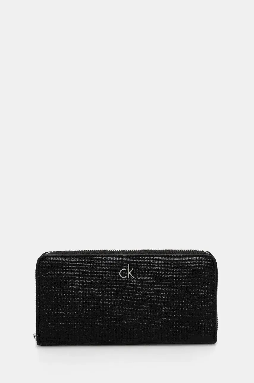Peňaženka Calvin Klein dámska, čierna farba, K60K612960