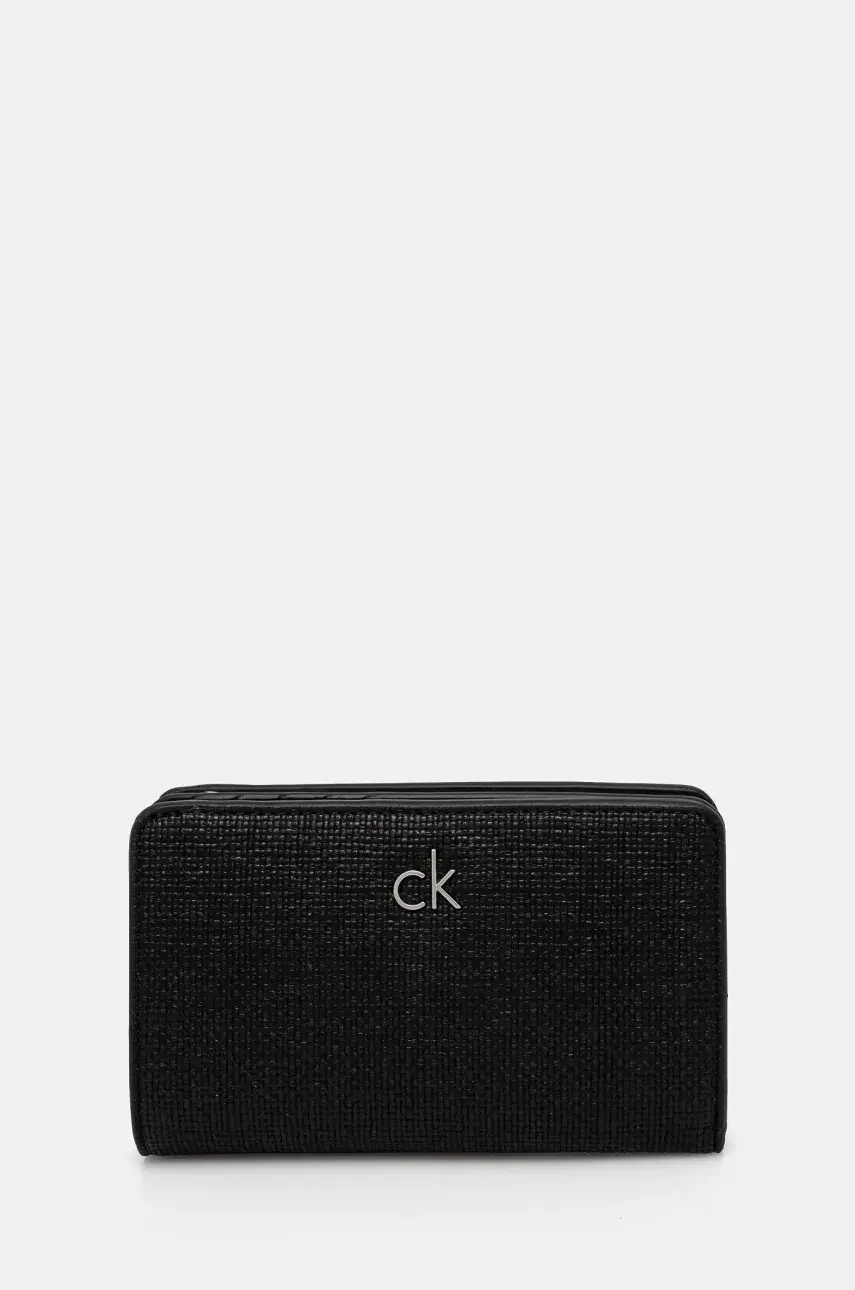 Peňaženka Calvin Klein dámska, čierna farba, K60K612957