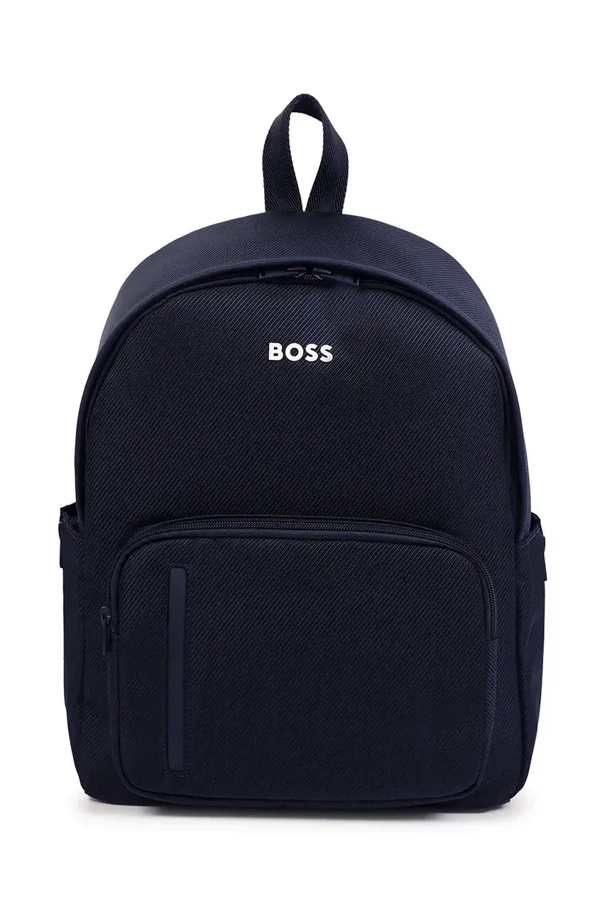 Detský ruksak BOSS tmavomodrá farba, veľký, s nášivkou, J51708