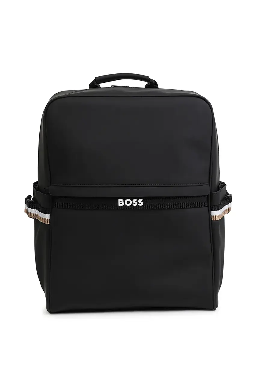 Detský ruksak BOSS čierna farba, veľký, s nášivkou, J51711