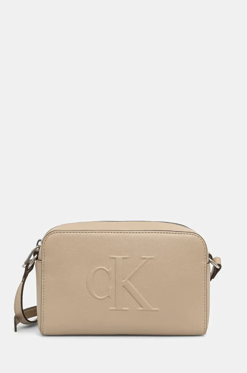Kabelka Calvin Klein Jeans béžová farba, LV04K3036G