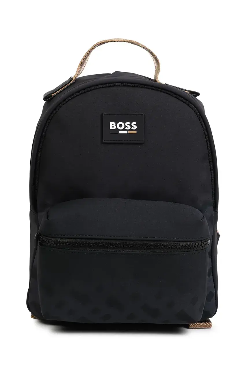 Detský ruksak BOSS čierna farba, malý, s nášivkou, J51707
