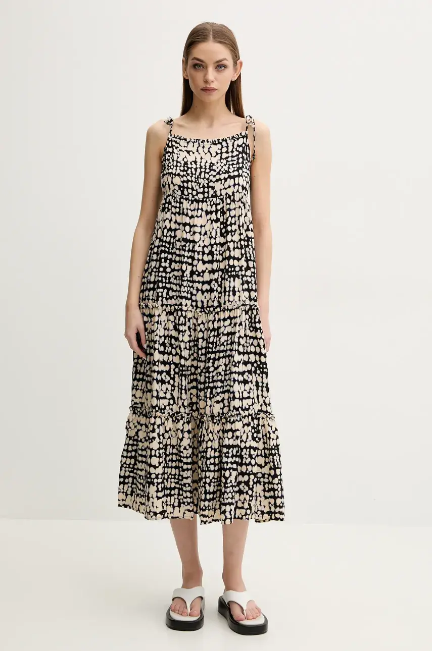 Šaty women'secret tmavomodrá farba, midi, áčkový strih, 5549914