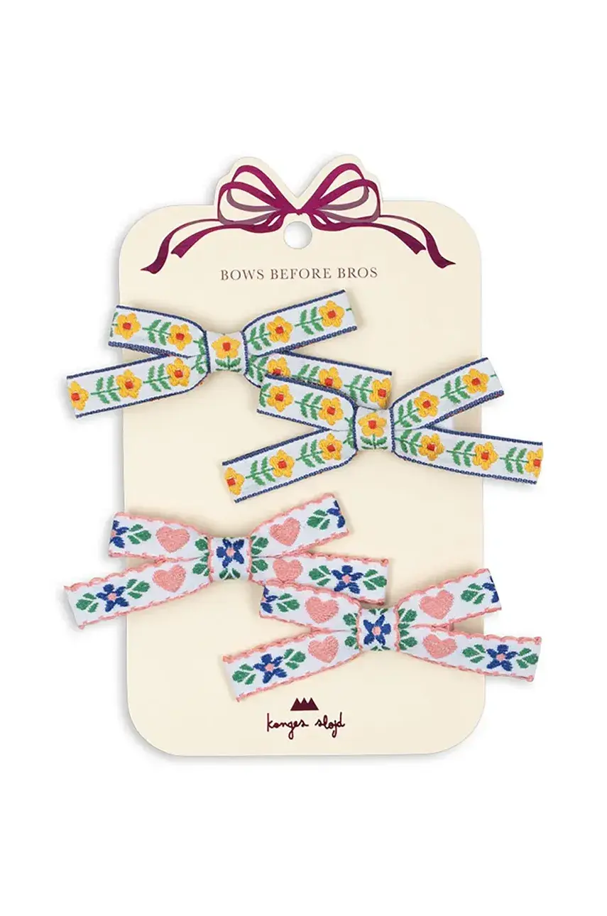 Detské sponky Konges Sløjd 4 PACK MINI BOW HAIR CLIPS 4-pak KS102797