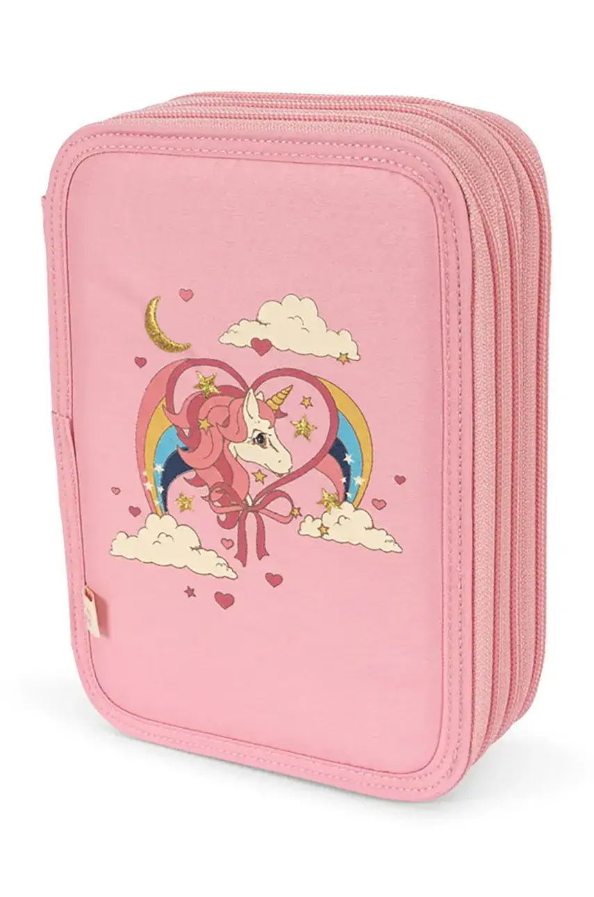 Detský peračník Konges Sløjd CLOVER MAXI PENCIL CASE ružová farba, KS102992